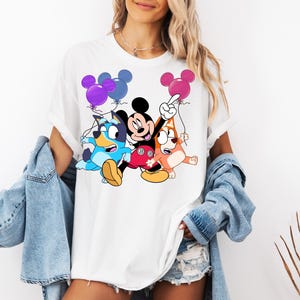 Blue Mickey Shirt Blue Dog Shirt Cute Disney Shirt Mickey and Friends Shirt Toddler Shirt Trendy Cartoon Shirts Gift for her Blue Dog Shirt