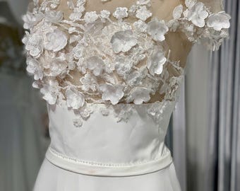 A-line wedding dress,Lace wedding dress