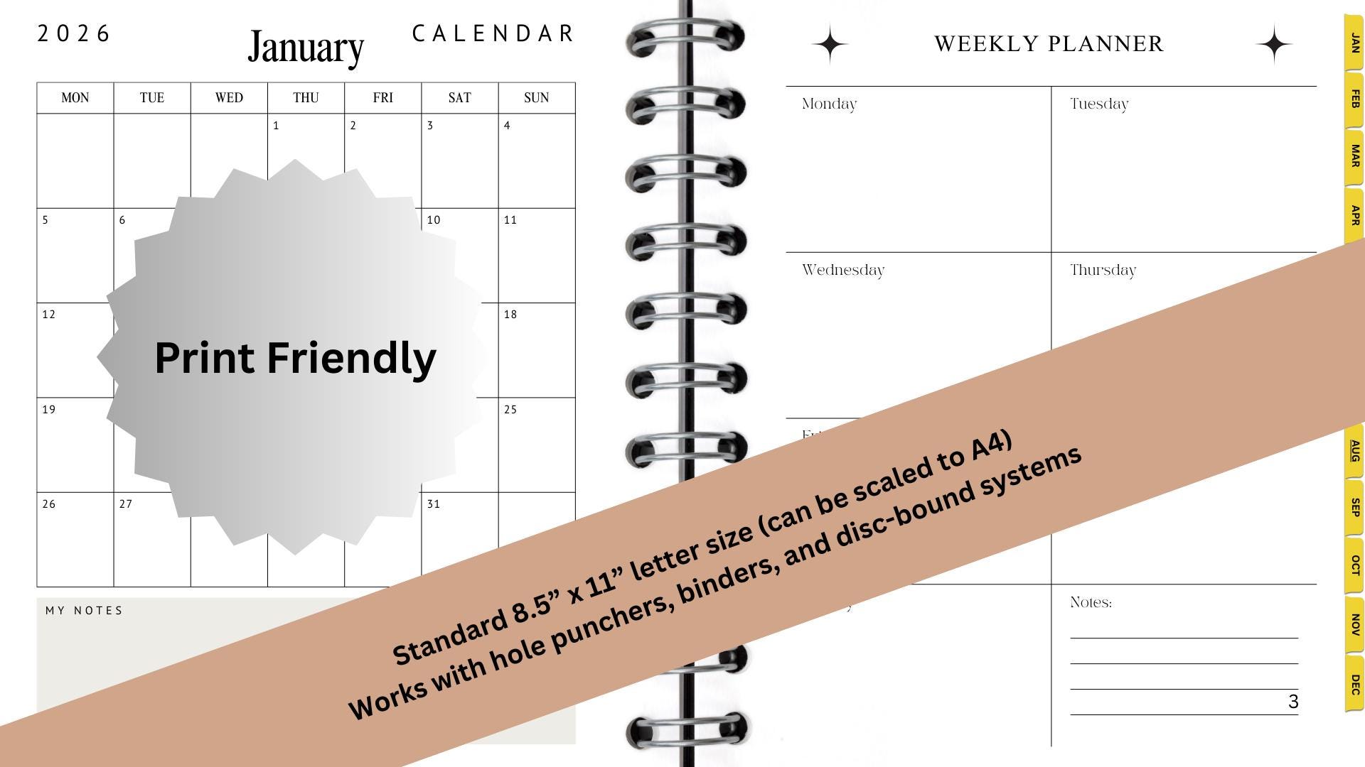 2026 Weekly Planner | Digital Download | Printable & Digital Planning ...