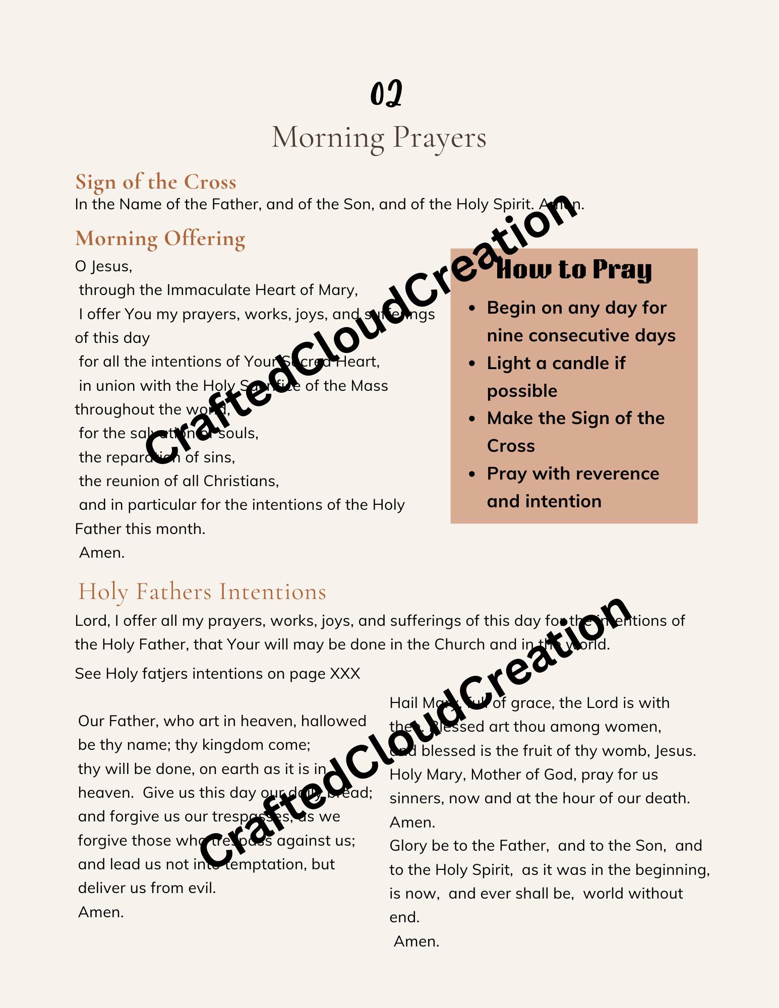 Catholic Morning Prayers Ebook 2026 | Prayer Journal (PDF Download) - Etsy