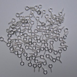 IDEALSV Small Mini Eyes Screw-in Hooks Jewelry Eye Pin,Silver+Gold Colors  (500 PCS) : Arts, Crafts & Sewing 
