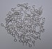 100 screw eye bails, silver plated,  4mm x 8mm 