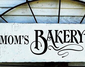 French Country Kitchen Sign 18x7 BAKERY Sign Kitchen Signs French Signs Vintage Style Cottage ...