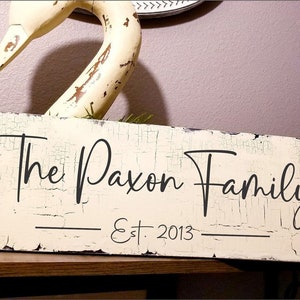 Custom Family Sign | 4 Sizes | Custom Sign | 3 sizes | Wedding Sign | Wedding Gift | Vintage Style | Shabby Cottage | Customized Sign