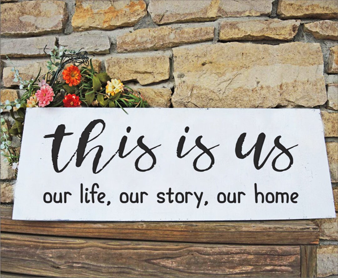 This is Us Sign 32x9 Vintage Style Sign Handmade Signs Kitchen Signs