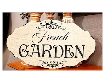French Garden Sign | French sign | French Decor | French Kitchen Sign | French Country Sign | 16x9 | With or Without Aging
