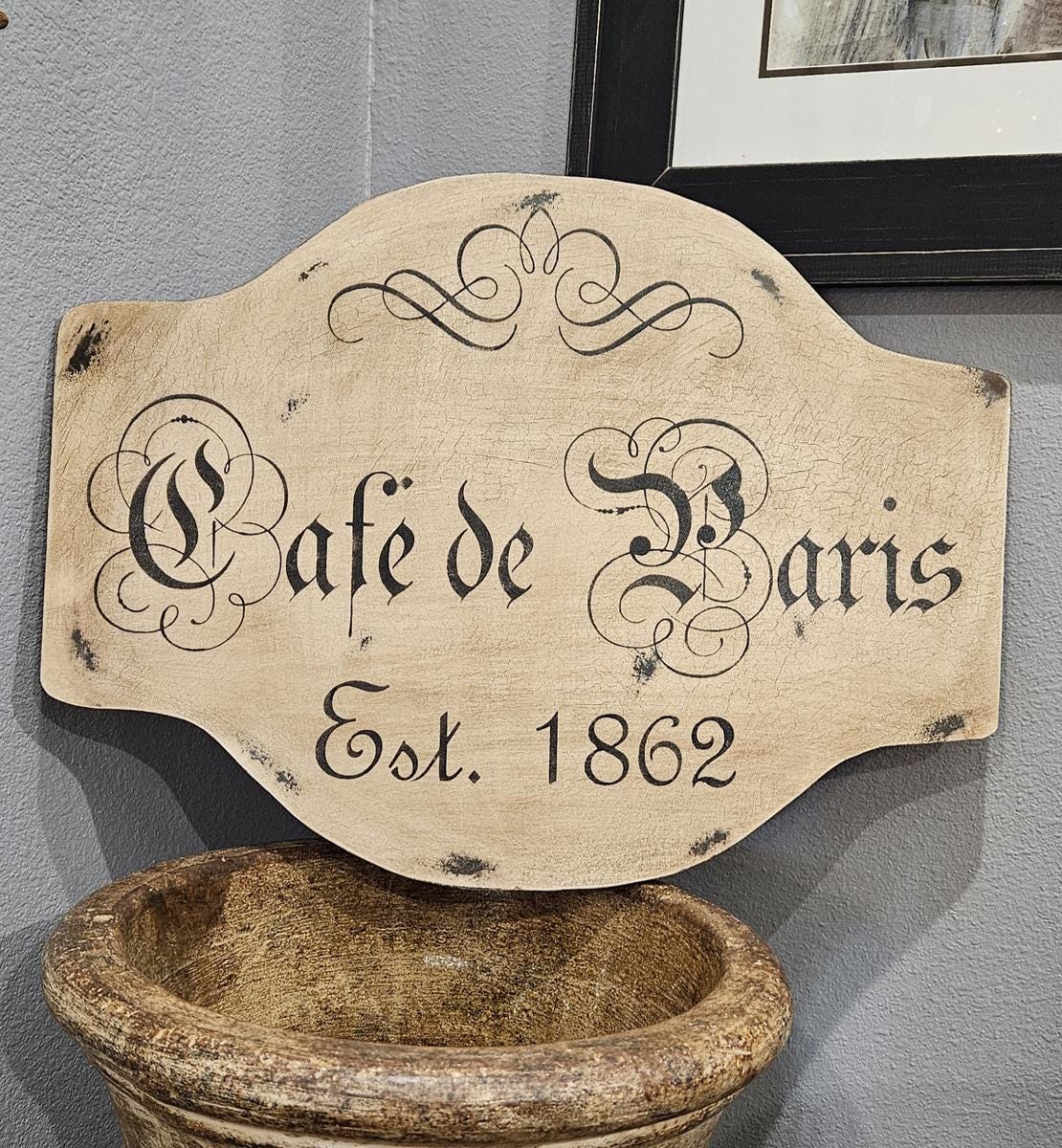 Cafe De Paris Sign | French Signs | French Country | Kitchen Sign