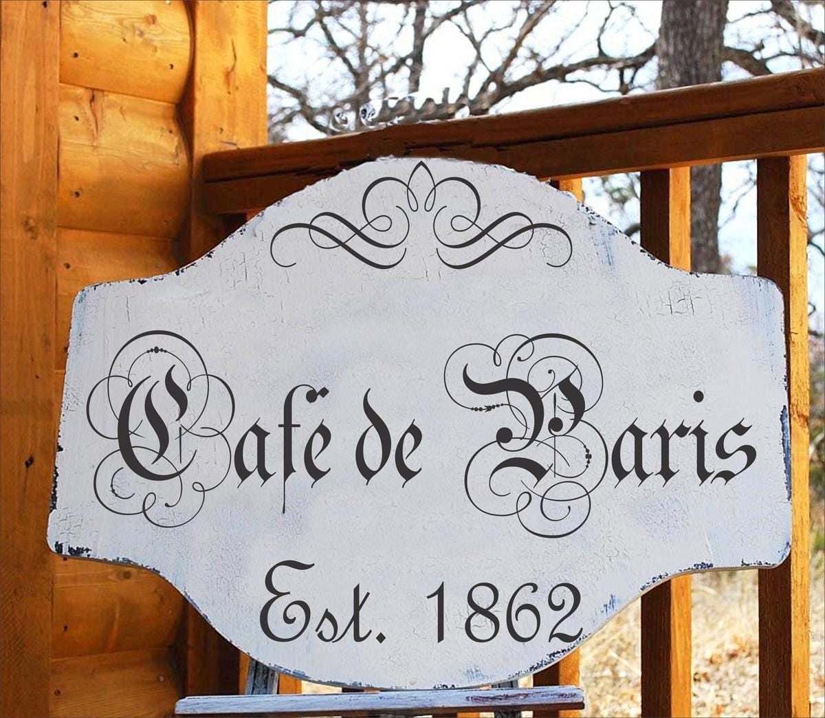 Cafe De Paris Sign | French Signs | French Country | Kitchen Sign