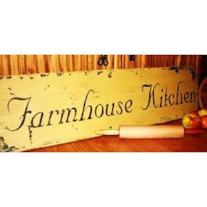 Farmhouse Kitchen Sign | 32x9 | Vintage Style Sign | Kitchen Farmhouse Sign | Handmade Signs | Kitchen Sign | Kitchen Decor | Cottage Shabby