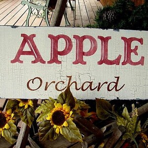 APPLE Orchard Sign 10X24 Vintage Style Signs Handmade Shabby - Etsy