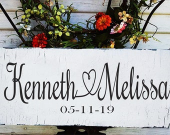 Custom Wedding signs | Wedding Decor | 22x8 | Wedding Sign | Anniversary Sign | Save the Date | Vintage Style Cottage Shabby | Wood Sign