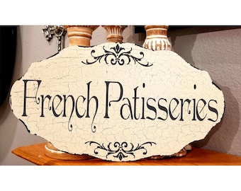 French Patisserie Sign | 16x9 | French sign | French Decor | French Pastry | Kitchen Sign | French Country | French Decor | Bakery Sign