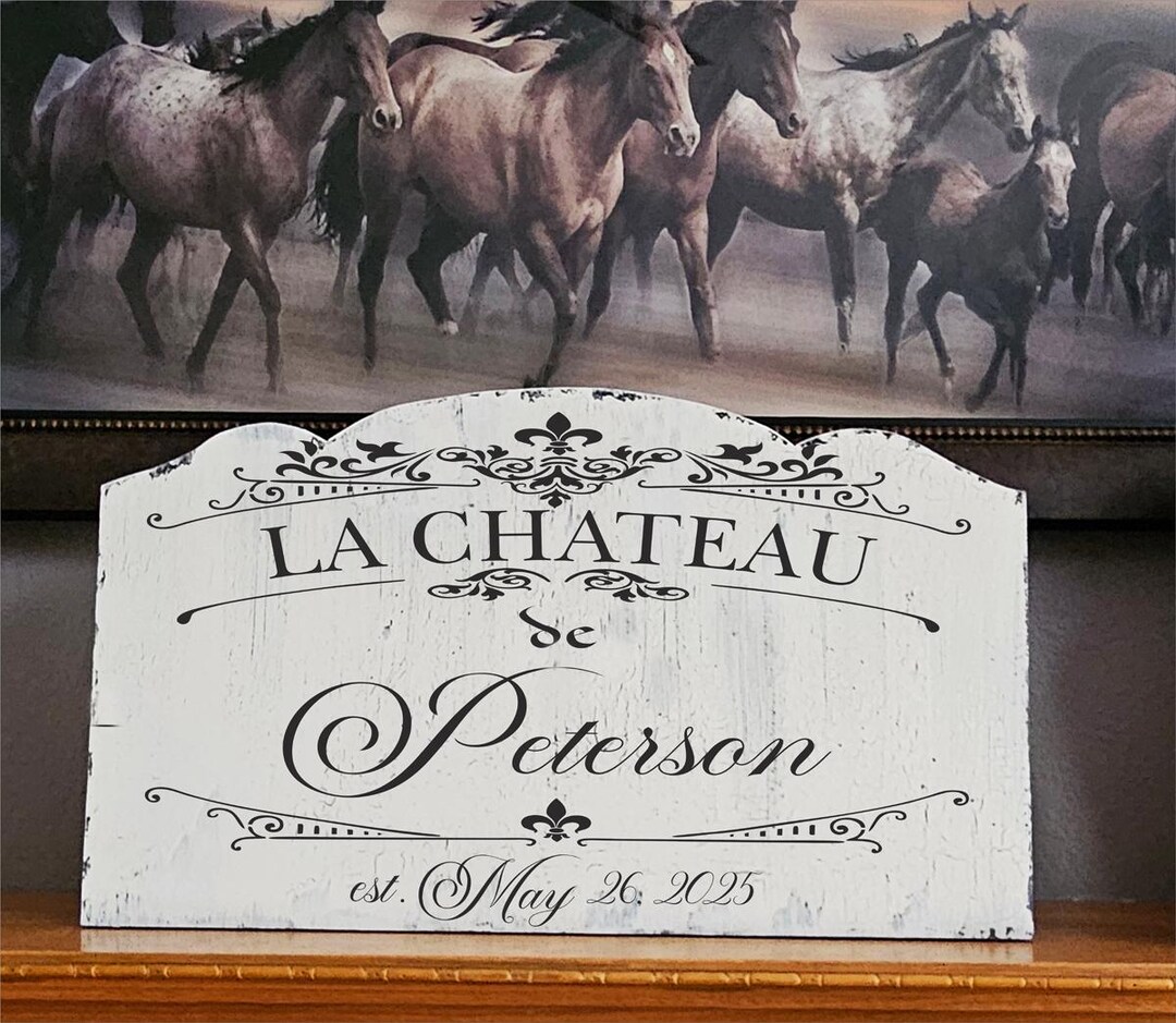 Custom French Sign Custom Chateau Sign - Custom French Maison Sign - Personalized Family ...