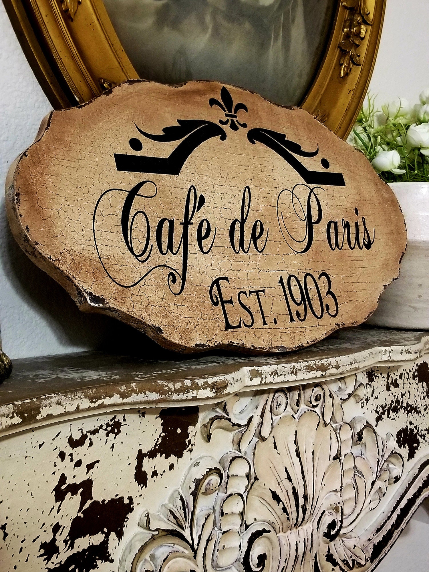 Cafe' De Paris Sign | 16x9 | French Kitchen Sign | French Sign