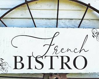 French BISTRO | French Signs | Kitchen Signs | French Decor | 2 sizes | Vintage Style | Cottage Shabby | French Kitchen Sign