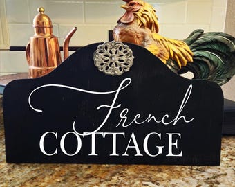 Custom Sign - French Country Cottage Sign - Romantic French Sign for Kitchen or Bedroom Decor - French Country  18x12 - Aged or Non-Aged