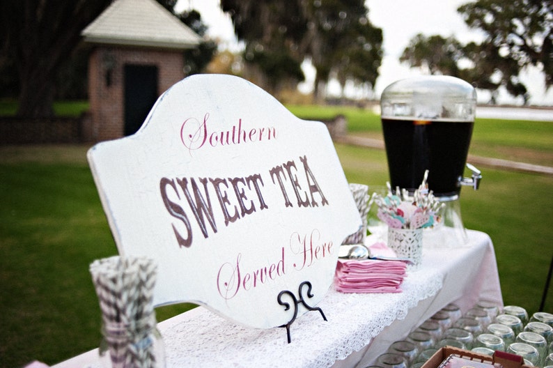 Southern SWEET TEA Sign | Sweet Tea Sign | Southern Wedding Sign ...