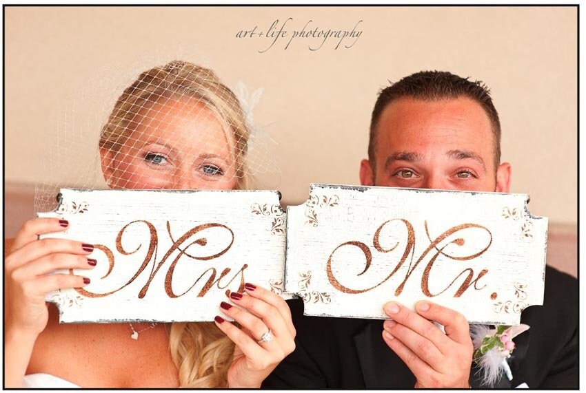 Mr and Mrs Signs Wedding Chair Signs Wedding Signs Set of 2 10x6