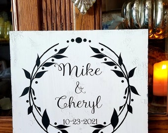 Custom Wedding Signs - 3 sizes - Custom Signs - Farmhouse Style Sign - Custom Barn Wedding Sign - Names - Anniversary Sign - Farmhouse Decor