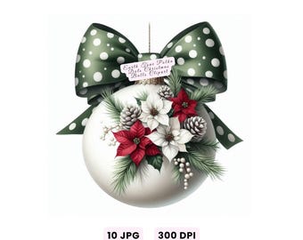 Earth Tone Christmas Ornament, Neutral Christmas Baubles Clipart, Watercolor Christmas Balls Digital File JPG for Crafts Decor, Junk Journal