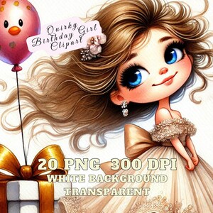 Geburtstagskind Clipart, schrullig Geburtstagskind Clipart, schrullig lustiges Mädchen PNG, schrullig Mädchen mit Luftballons, Spaß Geburtstag Designs, niedlicher Geburtstag