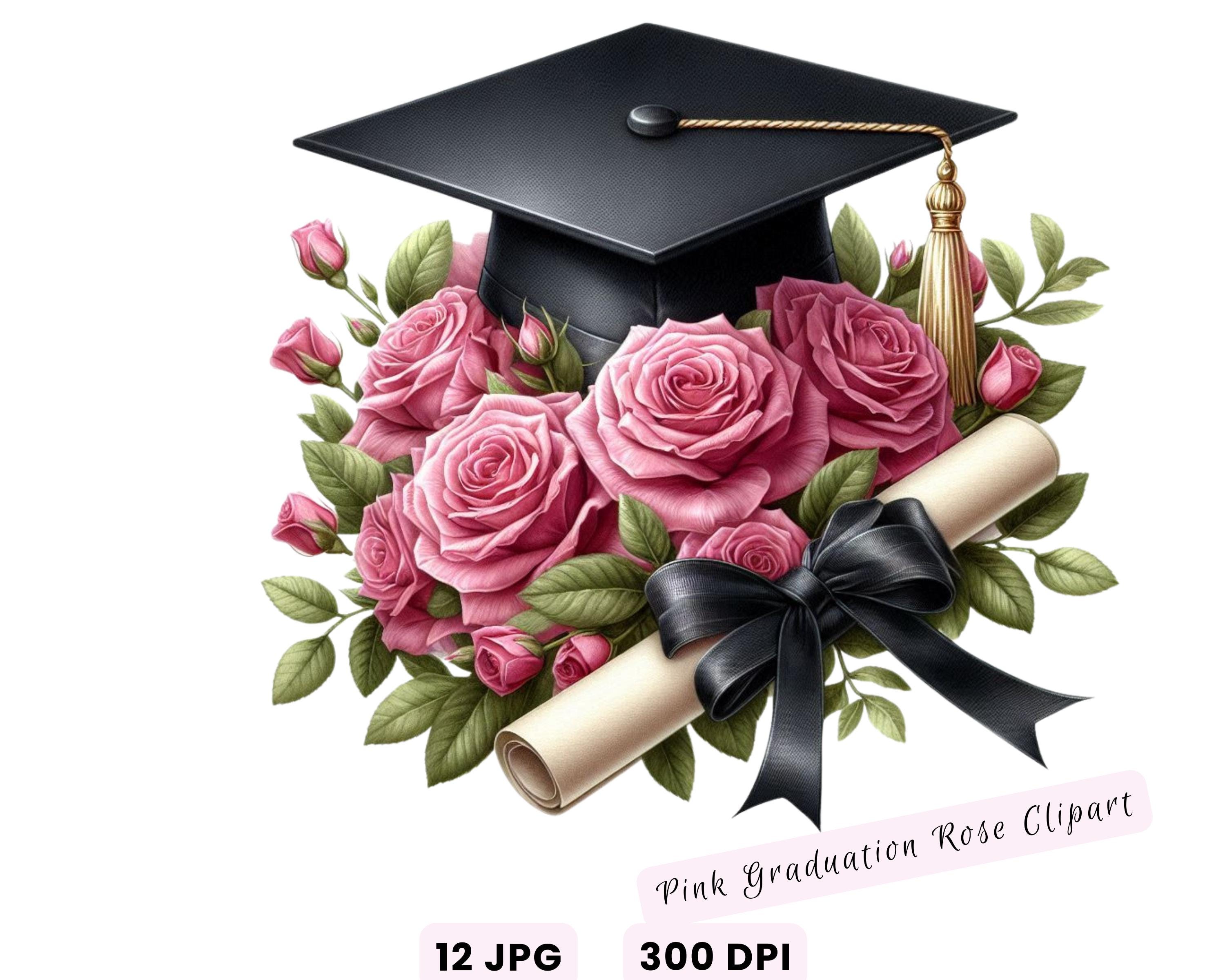 Floral Graduation Clipart, Graduation Hat PNG, Class of 2026 PNG ...
