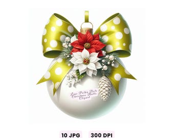 水彩画風クリスマスオーナメントのクリップアート、クリスマスオーナメントのクリップアート、クリスマスボールの装飾のクリップアート、クラフトジャーナル用の高品質デジタルダウンロード