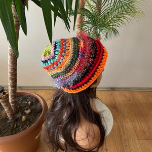 彼女へのバレンタインギフト、ボヘミアンボヘミアン風チャンキーベレー帽、ガールフレンドギフト、ボーイフレンドギフト、レアビーニー、冬用アクセサリー、ウールの冬用帽子、ユニークなキャップ