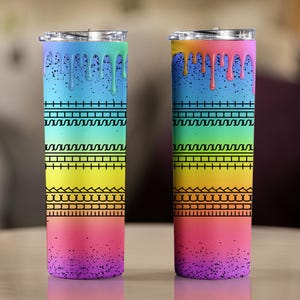 F*ck This Sh*t Hidden Message Rainbow Skinny Tumbler, Funny Gift for Coworker, Gift For Retirement, Gift for Best Friend, Secret Message Cup