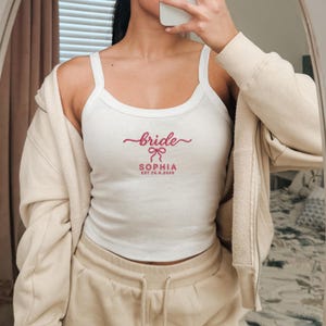 Tank Top Embroidered Bride Baby Tee, Bachelorette Party Tee, Wedding Bridal Gift Tops, Mrs Tank Top, Bachelorette Party Bride Honeymoon Tank