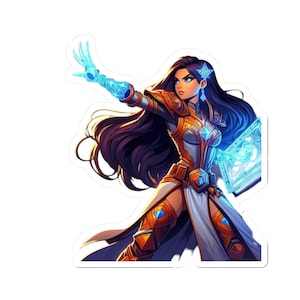 Human Wizard Sticker: Fantasy TTRPG Gamer Gift