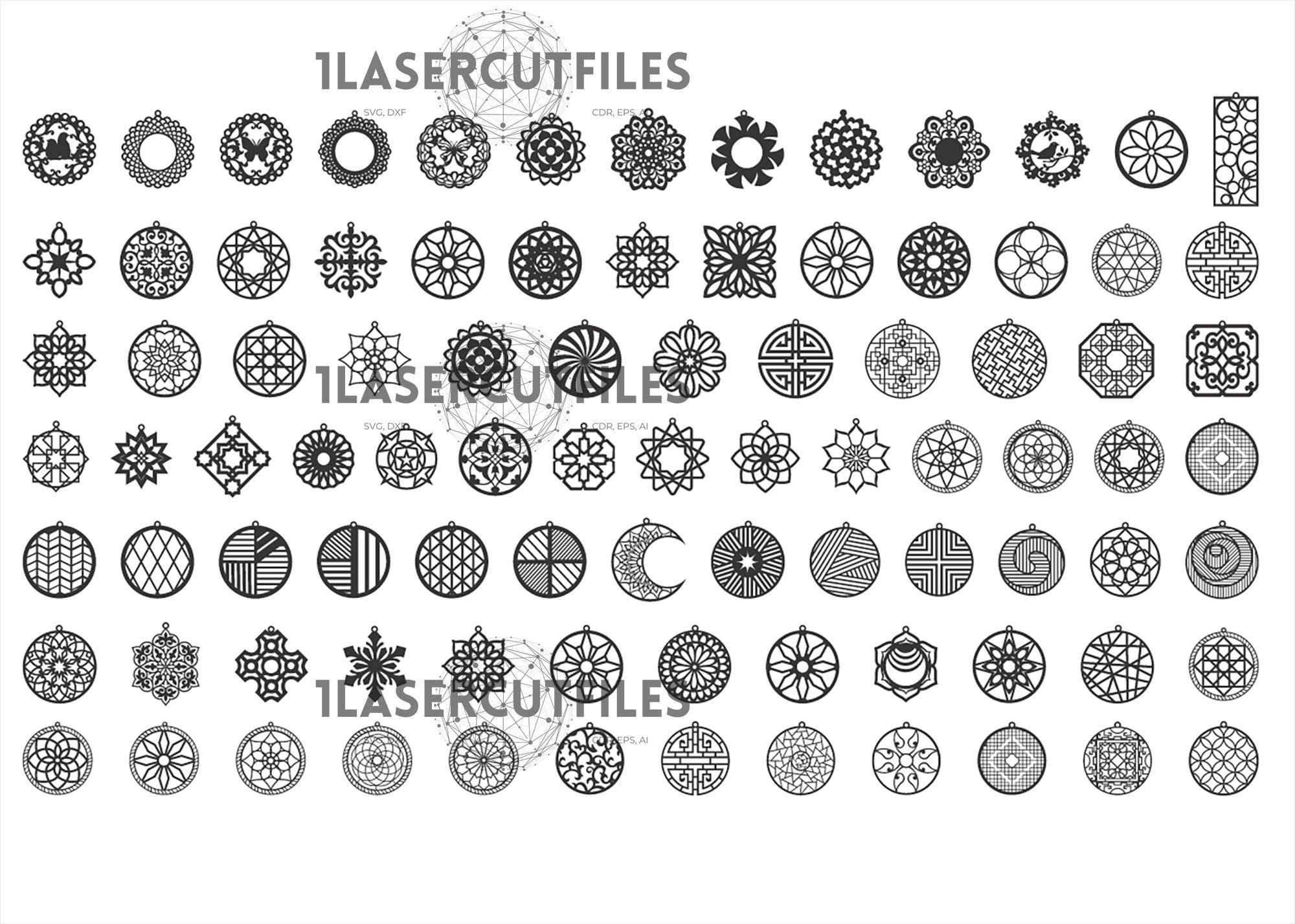 Laser Cut Files 1000+ Earrings Bundle Set DXF SVG 2D Cut Designs CNC ...