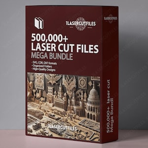 Laserschnittdateien-Mega-Bundle (500.000 Dateien): SVG, DXF, 3D, 2D-Schnittdesigns, CNC-Schneidedateien, AI, CDR, EPS, Vektorgravurvorlagen