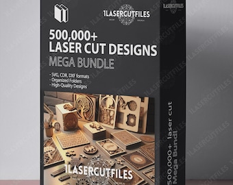 Mega BUNDLE LASER CUT & Engraving Svg Dxf Files | 500,000 Designs for Diode CO2 and Fiber Lasers | Lightburn and Xtool Compatible Projects