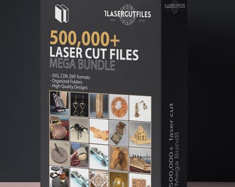 Laser Cut Files 500,000 Mega Bundle Set DXF SVG 3D 2D Cut Designs CNC Cutting file pack Svg Cdr Dxf Ai Eps Vector Engraving pattern template
