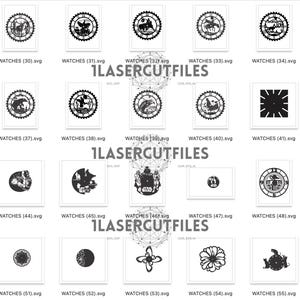 Laser Cut Wall Clock SVG DXF Bundle | 141 Clocks Vector Designs | Cdr Ai Files image 5