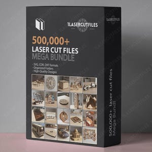 Laserschneiddateien – Mega-Bundle mit 500.000 Dateien (SVG, DXF, 3D, 2D-Designs, CNC-Schneidedateien, CDR, AI, PDF, Vektorgravurvorlagen)