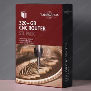Méga pack de fichiers STL de 320 Go pour routeur CNC et imprimante 3D | Modèles 3D à téléchargement numérique | Fichier de routeur de sculpture sur bois CNC | Panneaux en relief