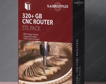 320GB STL Files Mega Pack for CNC Router and 3D Printer | Digital Download 3 Dimension Models | CNC Wood Carving Router File | Relief Panels