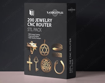 Jewelry CNC 200 Bundle STL 3D files for router machine printers stl pack