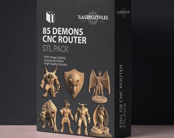 Demons 85 Bundle STL CNC 3D files for router machines printers Router Design pack