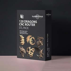 Dragons 120 Bundle STL CNC 3D files for router machines printers cnc stl files pack Router stl Pack Design bundle stl files cnc mega pack