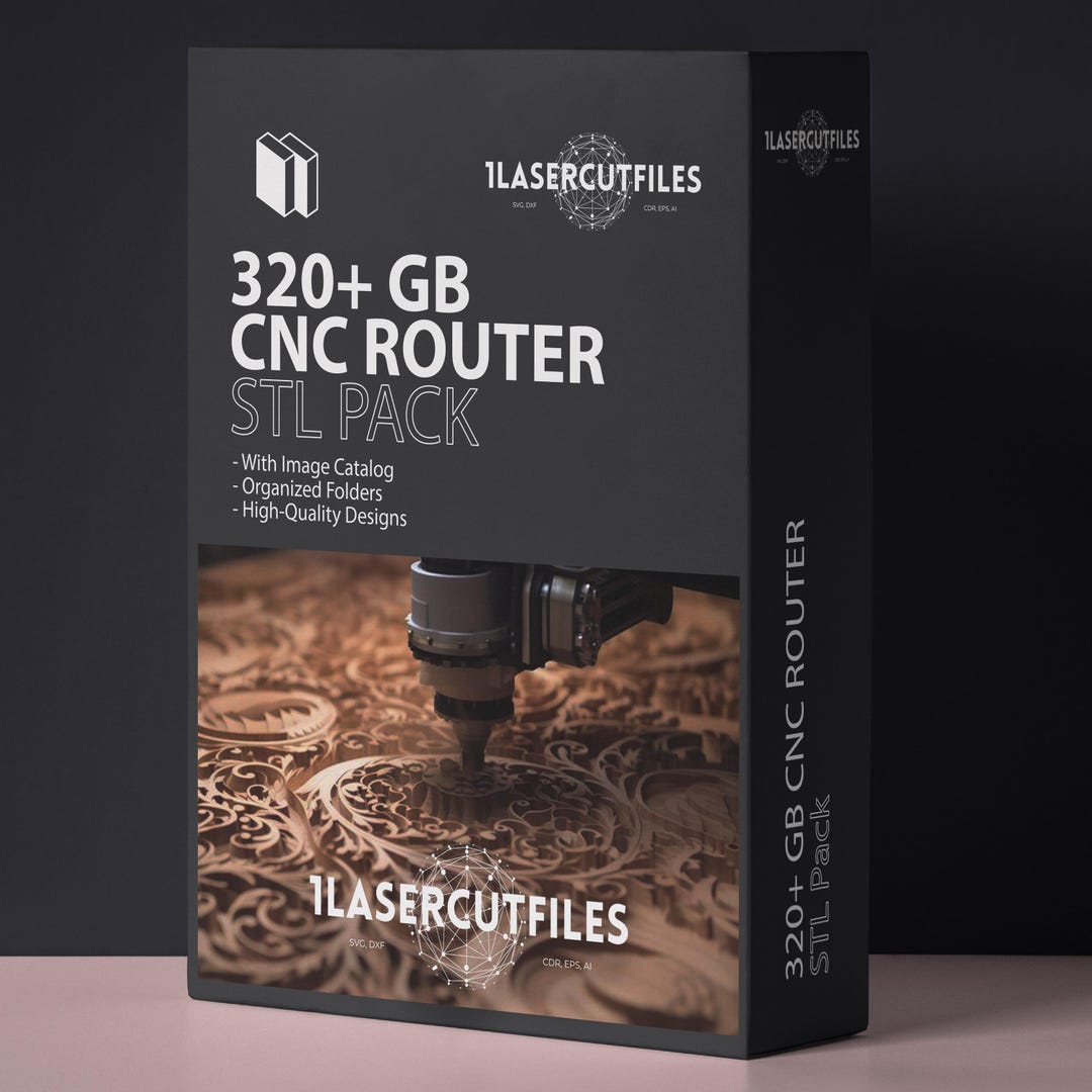 320 GB Mega Bundle STL CNC 3D Files for Router Machines Cnc Stl Files ...