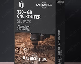 320 GB Mega Bundle STL CNC 3D files for router machines stl file pack Router Pack Design bundle files