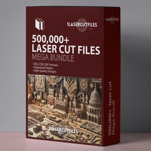 Lasergesneden bestanden 500 000 megabundelset SVG DXF 3D 2D gesneden ontwerpen CNC snijden bestandspakket Ai Cdr Eps Vectorgravure patroonsjabloon