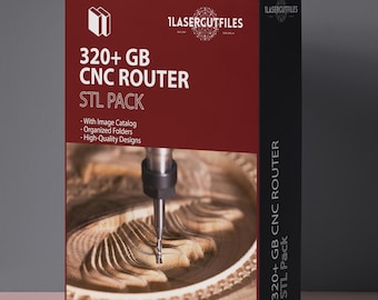320GB STL Files Mega Pack for CNC Router and 3D Printer | Digital Download 3 Dimension Models | CNC Wood Carving Router File | Relief Panels