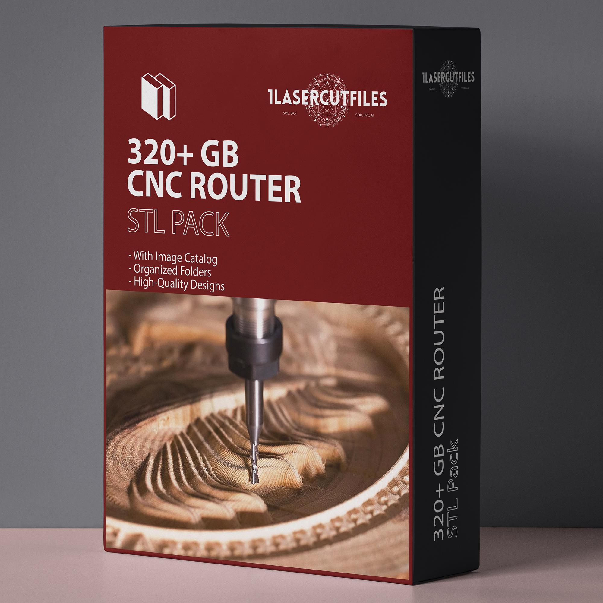 320GB STL Files Mega Pack for CNC Router and 3D Printer | Digital ...