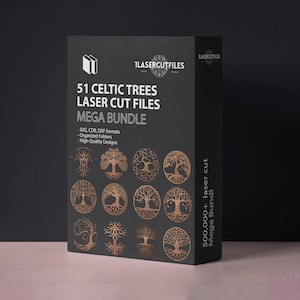 Laser Cut CELTIC TREE SVG Bundle | 51 Trees Dxf Vector Files