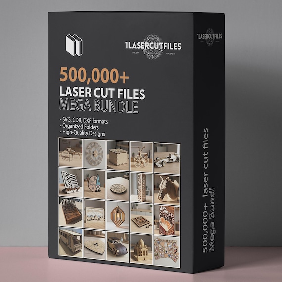 LASER CUT FILES 500 000 Mega Bundle Set Dxf Svg 3D 2D Designs Cnc Cutting file pack Cdr Ai Eps Vector Engraving Pattern Template