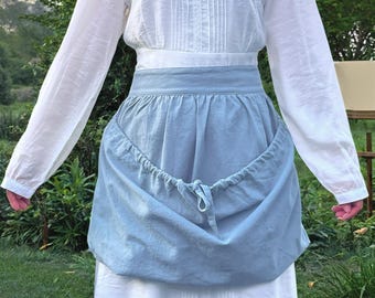 Harvest Apron, Half Apron With Pocket, Harvest Apron, Apron for Woman, Farmhouse Apron, Garden Apron, Waist Apron, Mother Day Gift